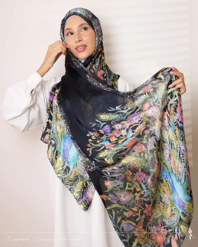Black Peacock shawl
