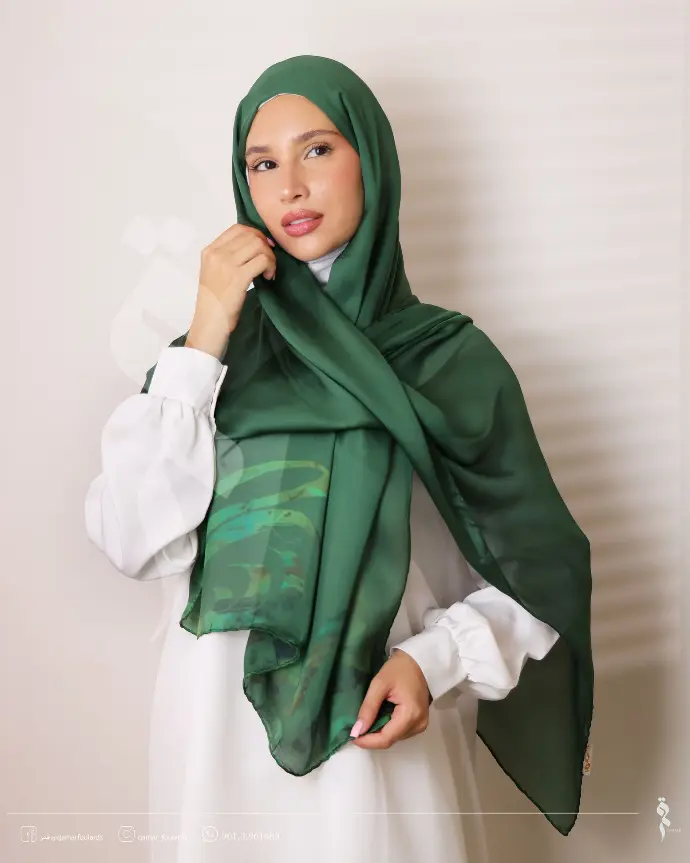 plain green shawl
