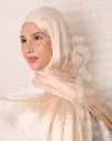 Plain saumon shawl