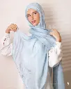 Plain light blue shawl
