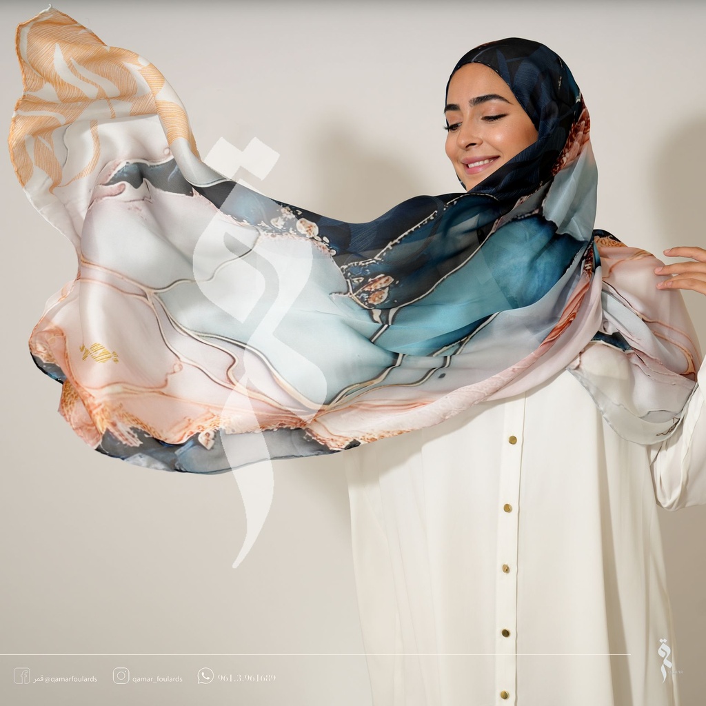 Pink Ai ink shawl