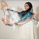 Pink Ai ink shawl