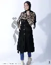Calligraphy trench coat in black