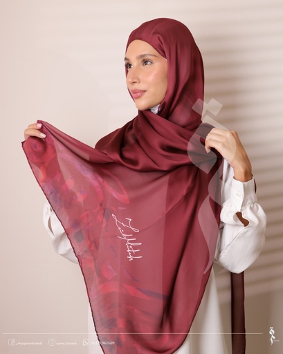 plain bordeaux shawl 