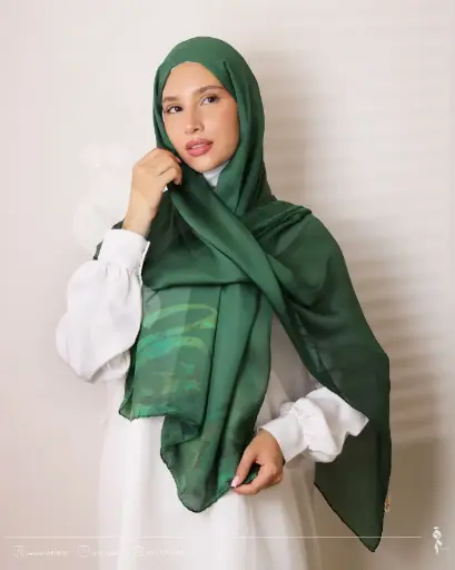 plain green shawl