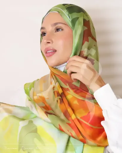 Autumn green shawl