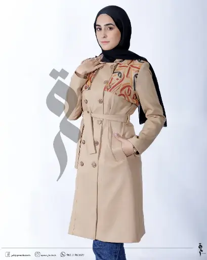 Calligraphy Trench coat
